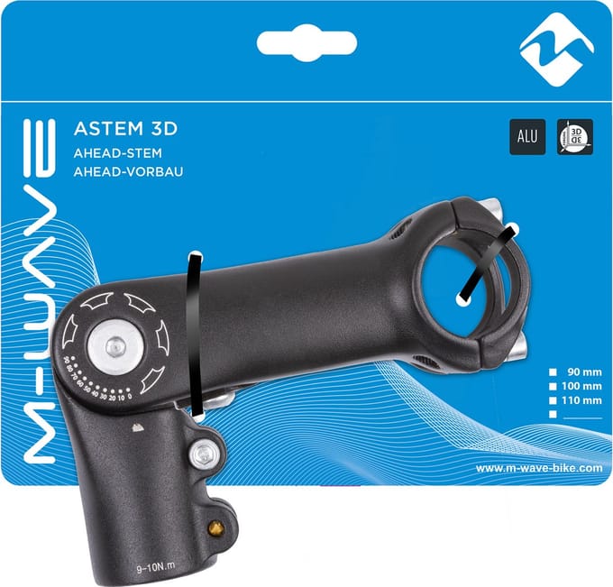 M-Wave Verstelbare stuurpen - 1 1/8 inch - 31.8 mm diameter - 90 mm lengte