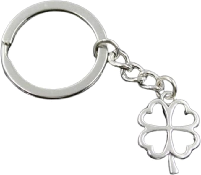 Knaak Sleutelhanger Klavertje Vier - Zilver - Geluksbrenger