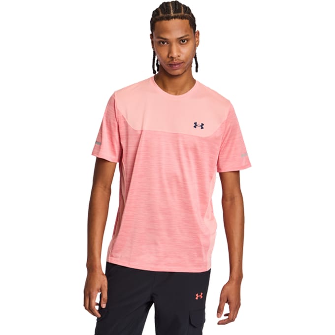 Under Armour Utility T-shirts Heren - Roze - Maat M - Poly Jersey
