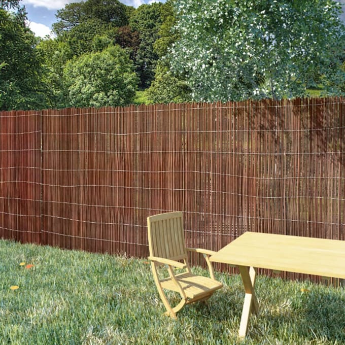 vidaXL - Scherm - 5x1 - m - wilgenhout