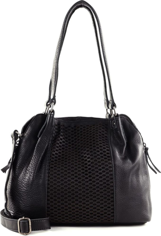 FREDsBRUDER Leren Schoudertas MY Shoulderbag Black Zwart