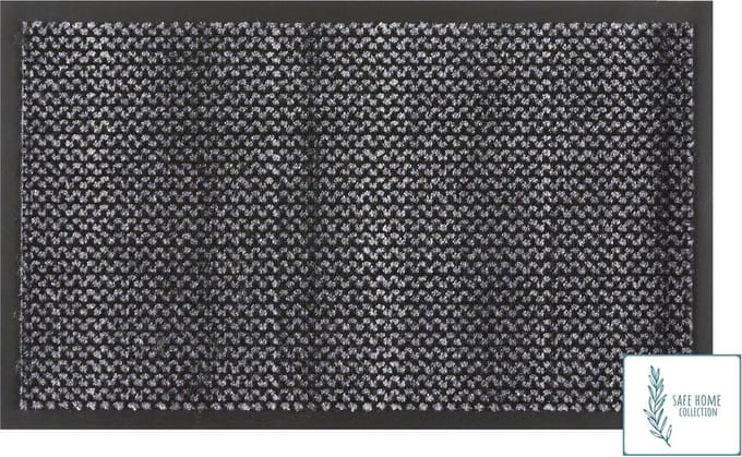 MD Entree - Deurmat - Schoonloopmat met antibacteriële werking - SAFE HOME COLLECTION - Bink Graphite - 45 x 75 cm