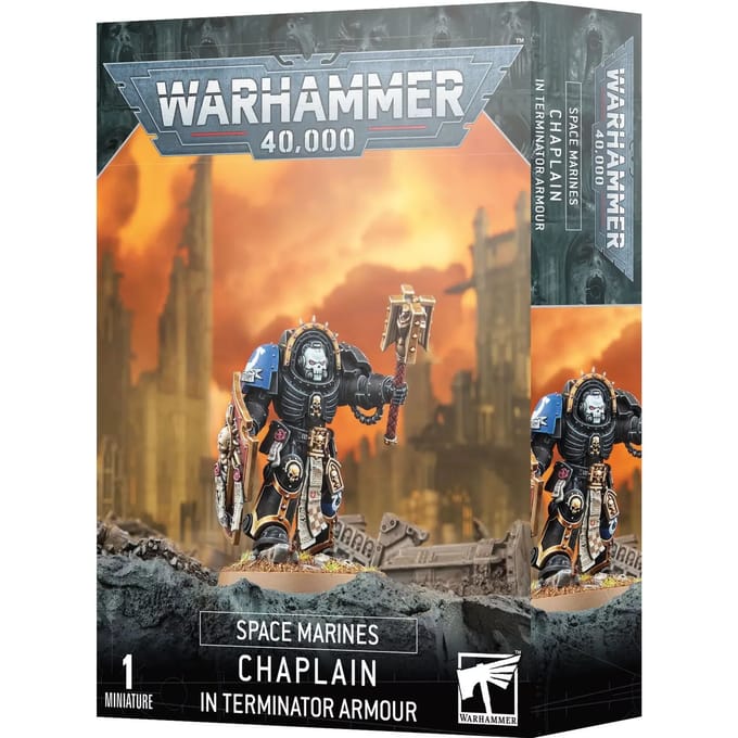 Figurine Games Workshop Warhammer 40k - Space Marines Chapelain en Armure Terminator