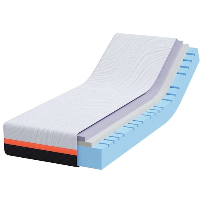 vidaXL - Matras - Wit - en - Grijs - 80 - x - 200 - cm - Jacquard - stof