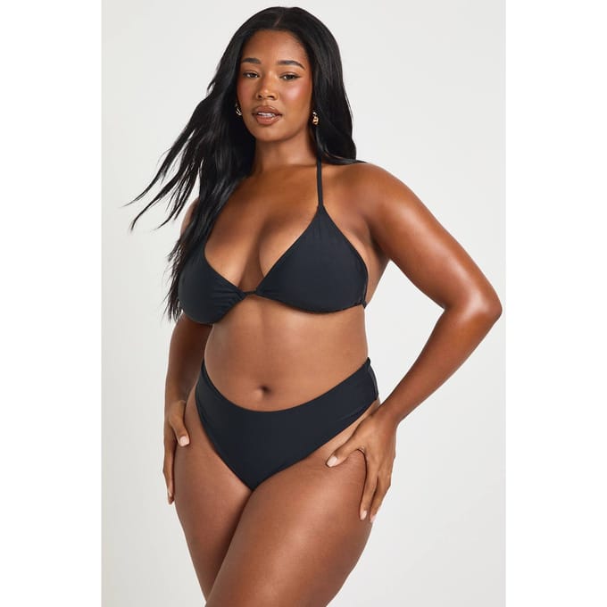 boohoo Dames Plus Essentials Effen Slip | Black | Maat: 26