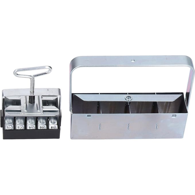 Grondblokmaker Mini Handheld Grondblokgereedschap Comfortabel Handvat Tuingereedschap gray