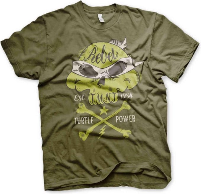 Teenage Mutant Ninja Turtles Heren Tshirt -M- Rebel Turtle Power Groen