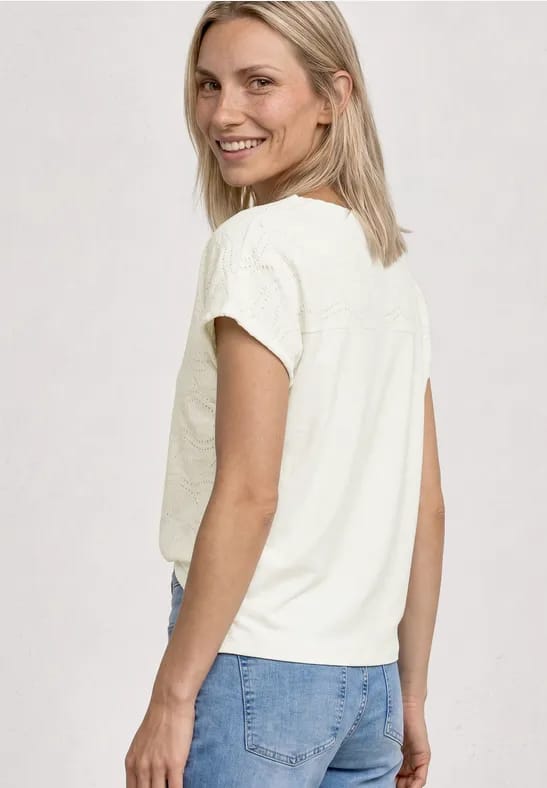 Shirt met gestructureerde mix