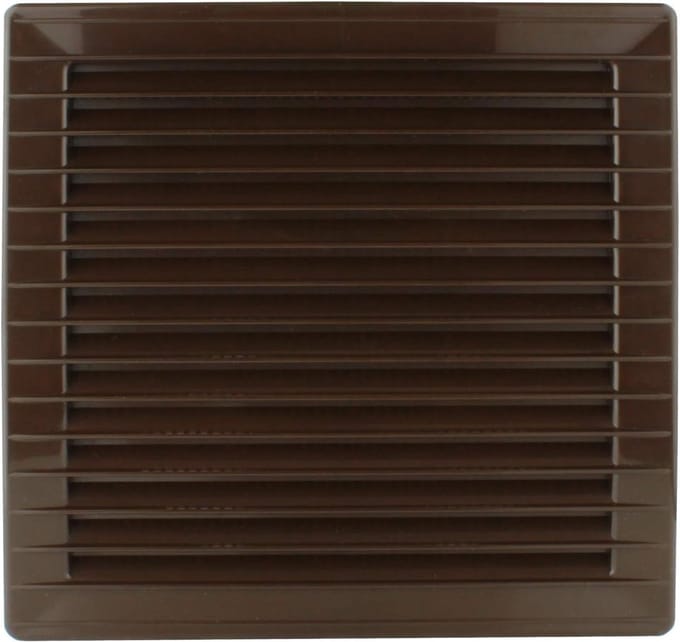Ventilatierooster 170 x 170 mm met Ø 150 mm - Zwart