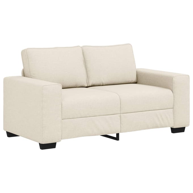vidaXL - 2-Zits - Sofa - Beige - 160 - cm - Linnenmix - Stoffen