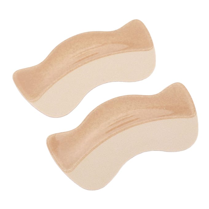 4 Paar Hielgrips Voering Maanvormige Kussens Inzetstukken Zachte Elastische Zelfklevende Hielkussentjes voor Hoge beige