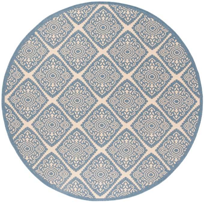 Buitenkleed Melissani Rond Donker | Safavieh
