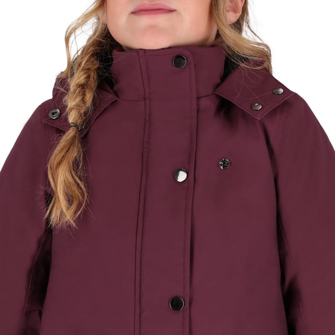 Qhp Winterjas Maelynn Junior Wine Red - 152 | Paardrijsokken