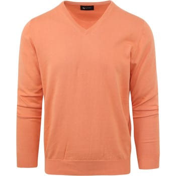 Suitable Pullover Vini V-Hals Oranje - Maat XXL - Heren