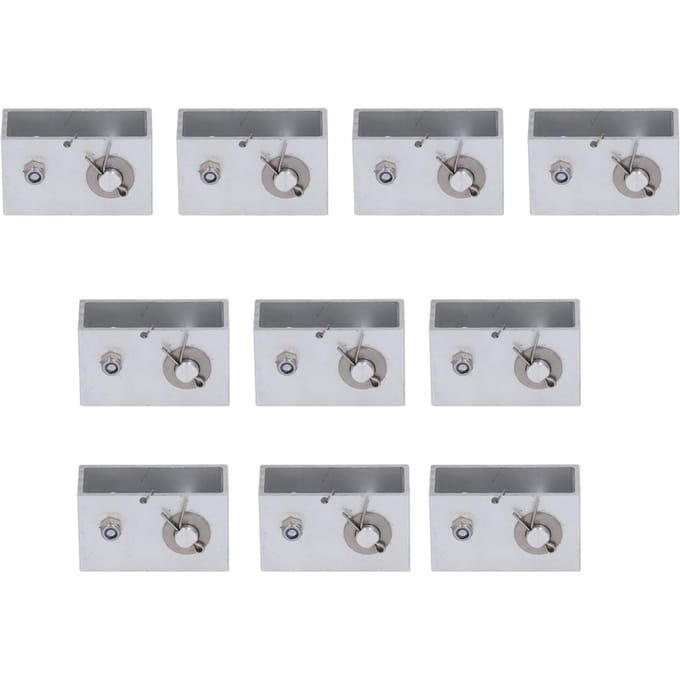 10 stuks Elektrische Hekdraadspanner Aluminiumlegering Spanning Hek Inline Spanner Diefstalalarm voor Veiligheid op de Boerderij white