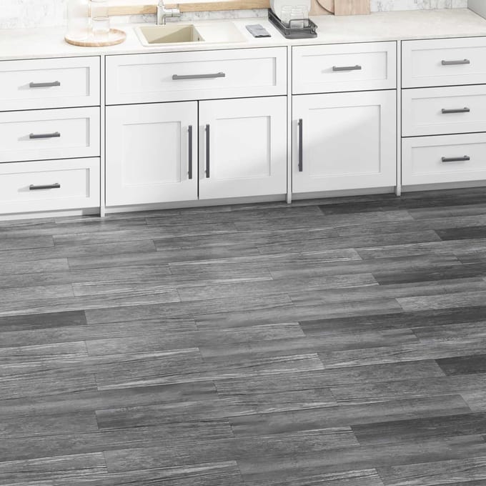 vidaXL - Vloerplanken - Glanzend - Grijs - 5,02 - m² - 36 - st - PVC