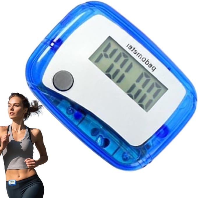 Stappenteller - Activiteitenmonitor Loopmeter - Dagelijkse Beweging Volgen - Nauwkeurige 3D Sensor - 5 x 4 x 3 cm - Blauw