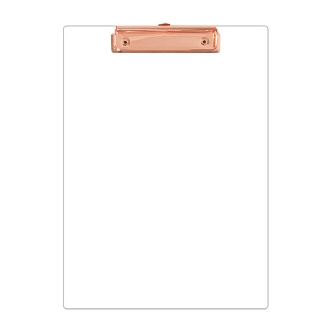 Porte-bloc multifonction A4 pour documents de bureau, pour femmes et hommes rose or