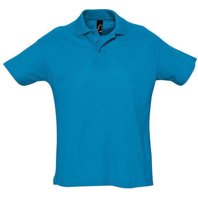 SOLS Heren Zomer II Poloshirt (Aqua)