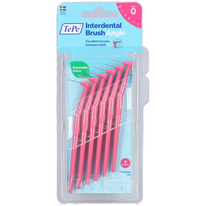 TePe Angle Interdentale Ragers Roze ISO maat 1  – 0,4 mm (6 stuks)