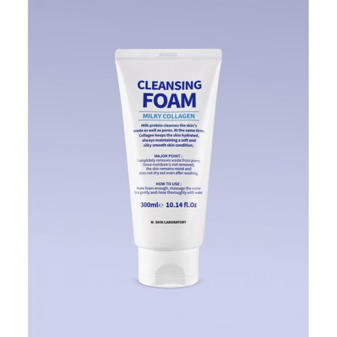 W.skin Laboratory Milky Collagen Reinigingsschuim 300ml NONE white