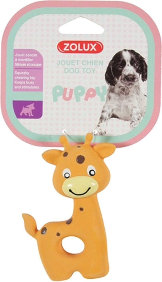Zolux puppyspeelgoed latex giraffe oranje - Default Title