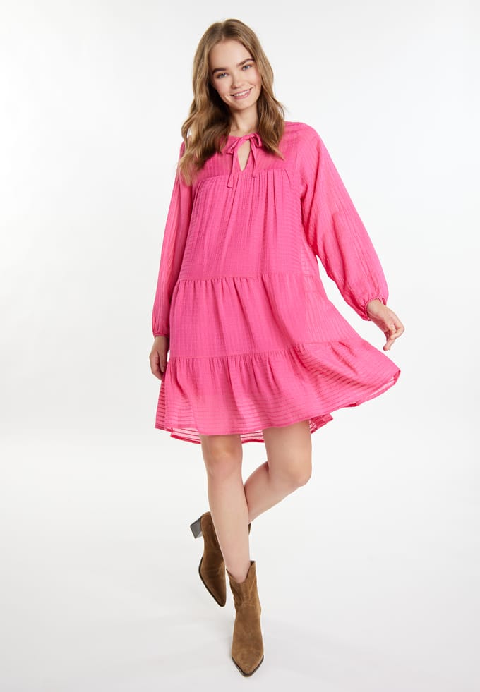 IZIA Midi-jurk met gestreept dessin Dames roze