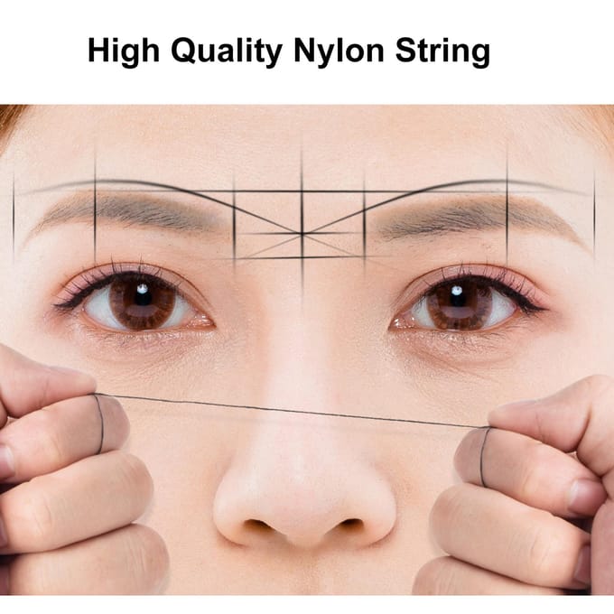 Microblading-benodigdheden Wenkbrauwen Positionering Markering Draad Wenkbrauw Mapping String 10 meter Tattoo zwart