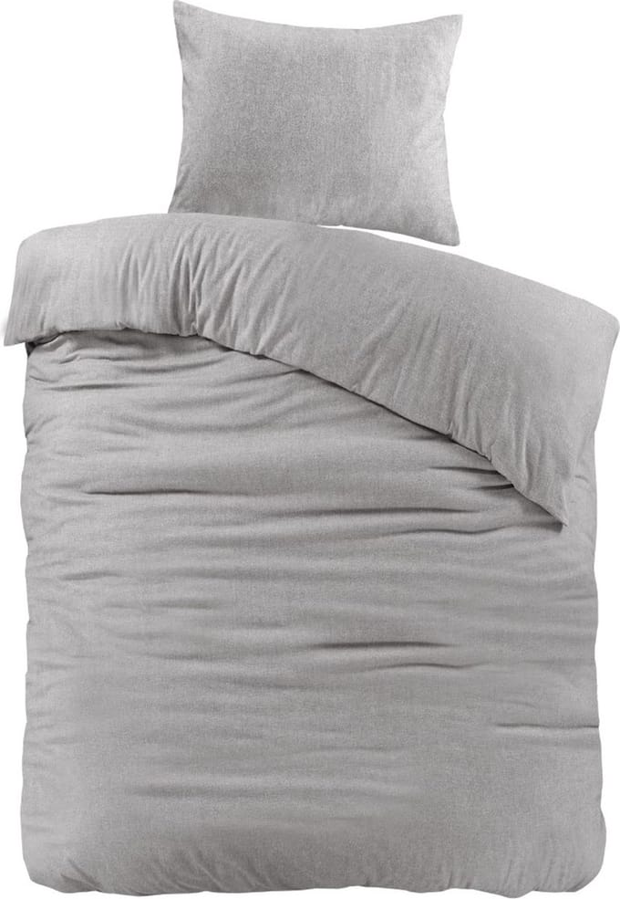Papillon Brienz Flanel Dekbedovertrek - Eenpersoons - 140x200/220 cm - Grijs