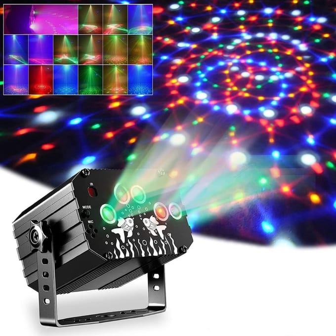 MIRA®Feestverlichting - Discolamp - Beamz - Rood - ‎9cm x 6cm x 7cm