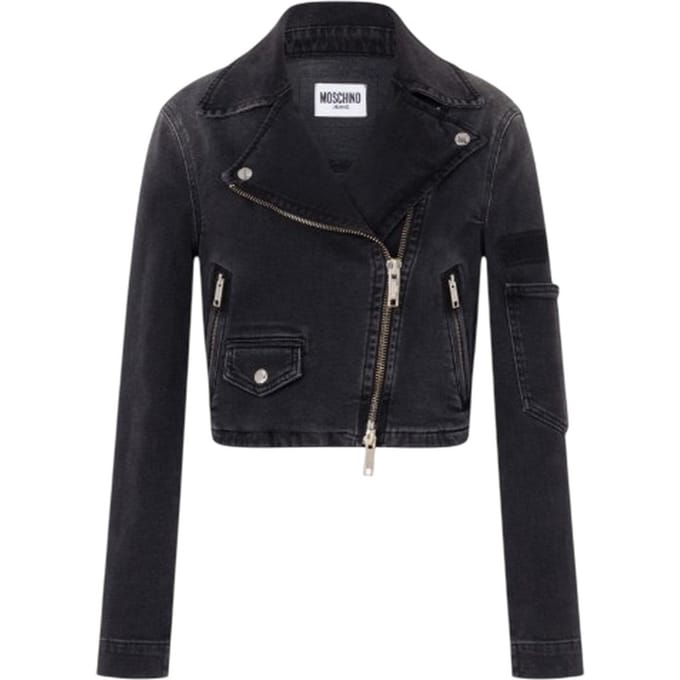 damesjassen Moschino Jeans - denim jacket stretch10.5 oz - grijs