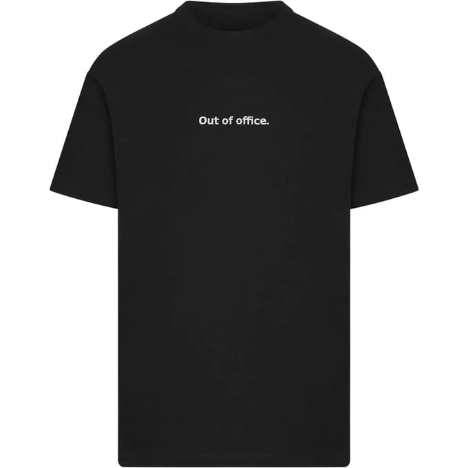 Mister Tee - Out Of Office EMB Heren Tshirt - M - Zwart
