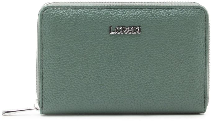 L.CREDI portemonnee Perla Zip Around Wallet Deep Green groen