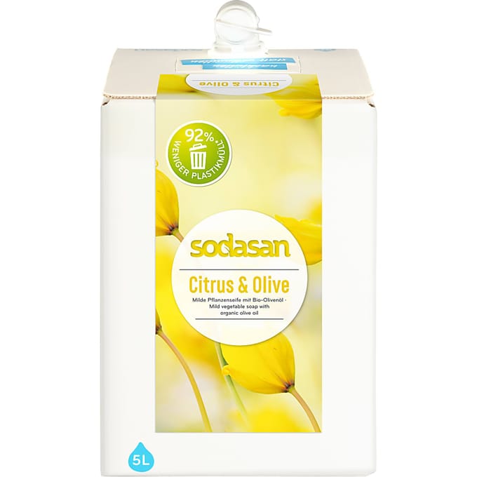 Sodasan Vloeibare Zeep Citrus & Olijf 5L Grootverpakking