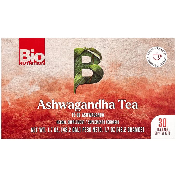 Ashwagandha Thee, Cafeïnevrij, 30 Theezakjes, 48,2G (1.7oz)