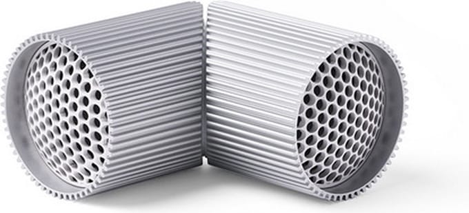 Lexon Design Ray Bluetooth TWS Magnetische Stereo Speakerset - Raw Aluminium