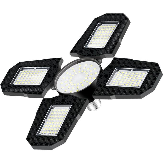 LED-garagelamp E27 opvouwbare transformator garagelamp 100W krachtig waterdicht industrieel warme witte kleur