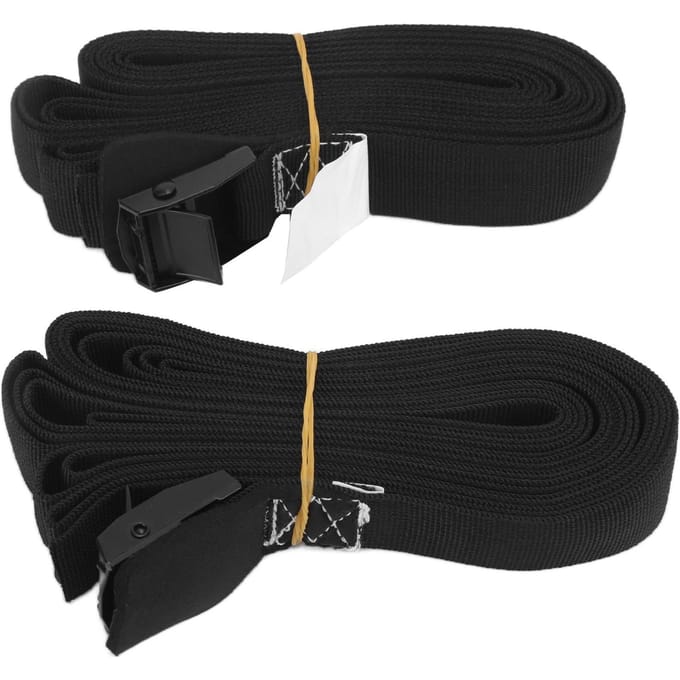 2 Stuks Surf Dak Kajak Riem Surfplank Kano Vastzetriemen voor SUP Vrachtwagens Bagage 3,6M black