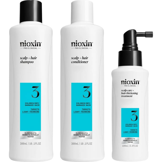 Nioxin System 3 - Loyalty Kit - voor Gekleurd Haar - Anti Haaruitval - Dunner Wordend Haar - 300+300+100ml