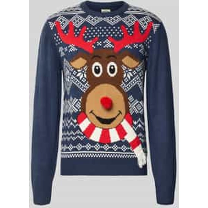 Gebreide pullover met ribboorden