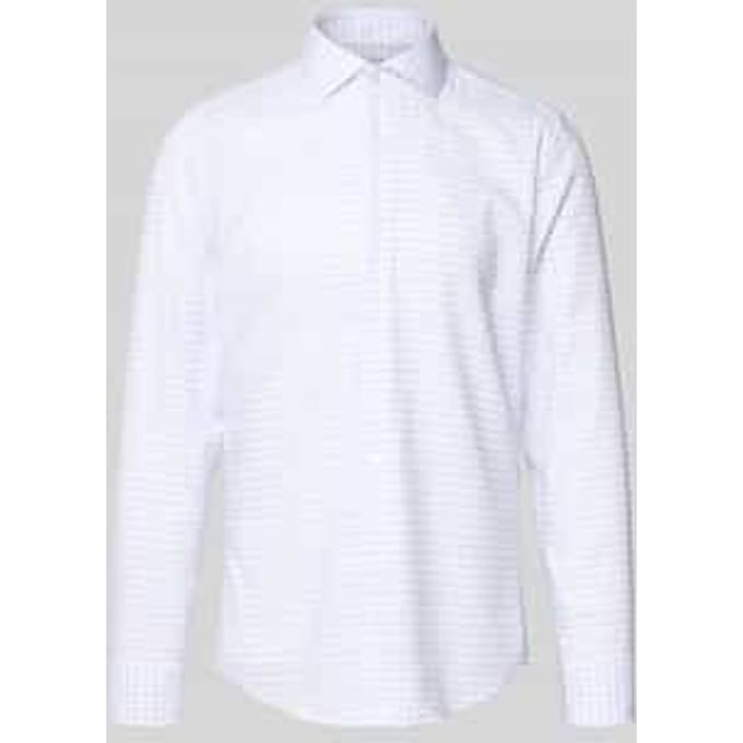 Slim fit zakelijk overhemd met kentkraag