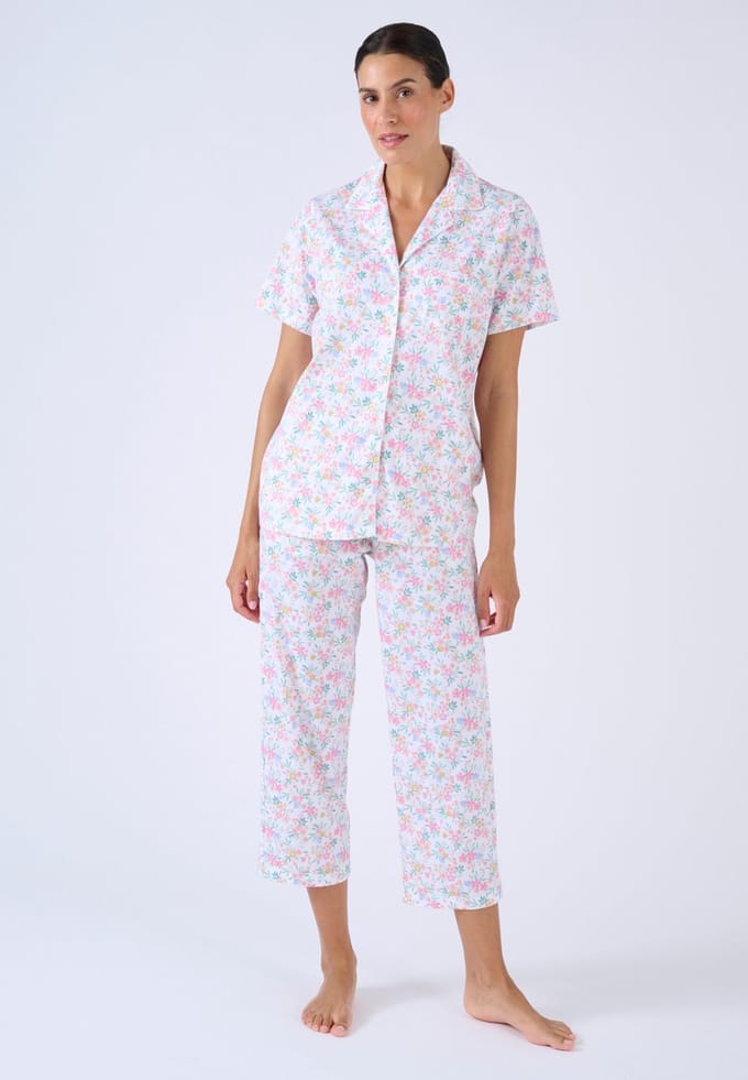Damart - 7/8e pyjama met knoopjes - Dames - Roze - 46-48 (L)