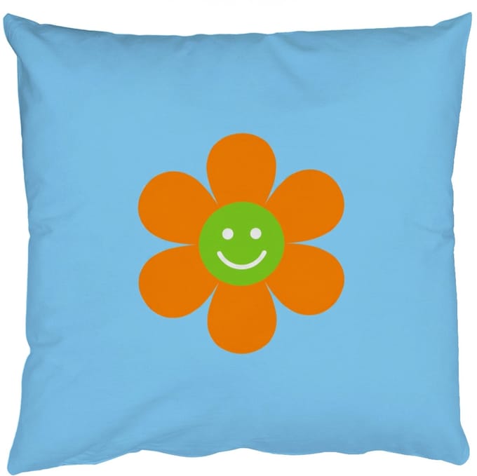 Sierkussens - Kussentjes Woonkamer - 45x45 cm - Bloem - Smiley - Kleurrijk