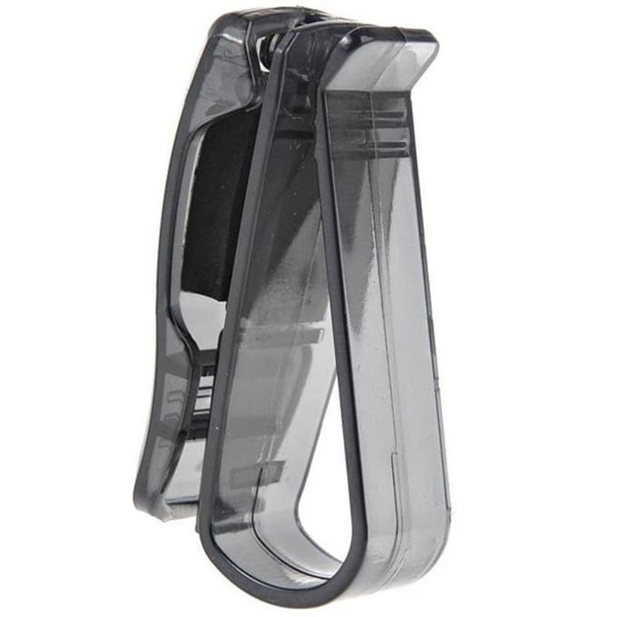 Clip de fixation sur pare-soleil auto ; fixation lunettes, tickets, etc 1pc noire mate