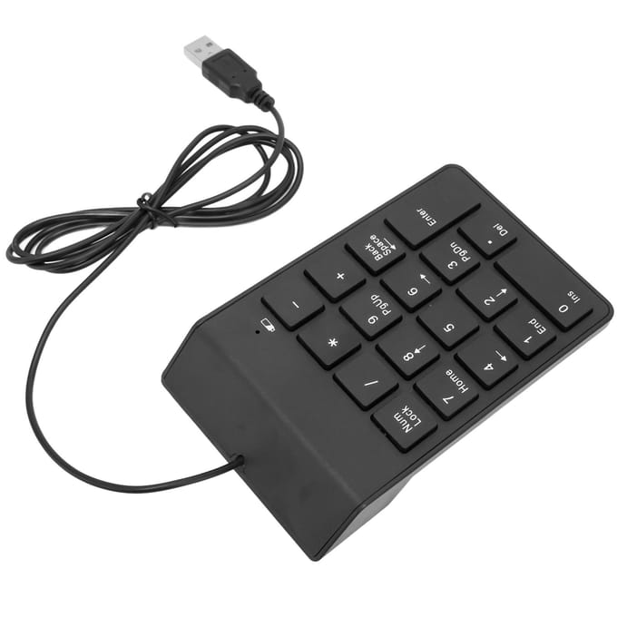 Numeriek Toetsenbord 18 Toetsen USB2.0 Plug and Play Ergonomisch Ontwerp Draagbaar Formaat Antislip Mat Breed