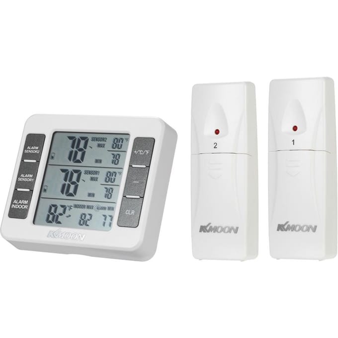 KKmoon Mini LCD Digitale Thermometer Temperatuurmeter 0 Celsius ~ 50 Celsius met Meting Celsius / Fahrenheit Max Min Waarde white