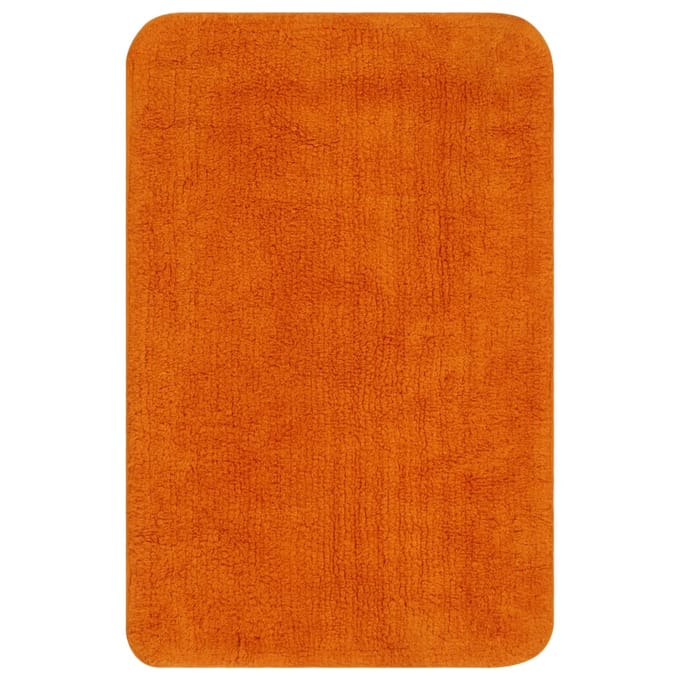 vidaXL - Badmattenset - stof - oranje - 3-delig