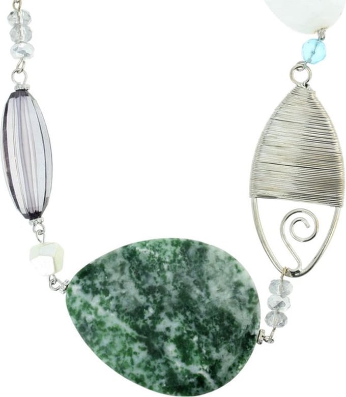 Behave Ketting met natuursteen groen