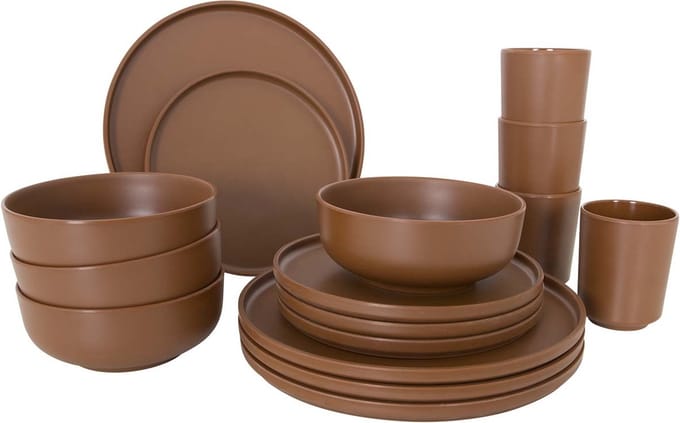 Bo-Camp - Industrial - Servies - Patom - 16 Stuks - Terra