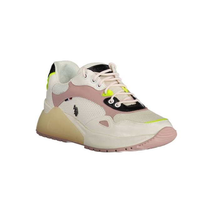 U.S. POLO ASSN. Witte Eco Suede Vrouwen Sneakers